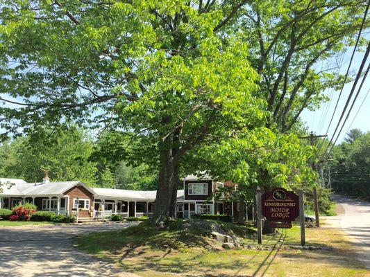 Front view of the lodge