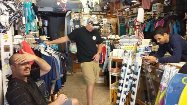 The Staff at Surf Systems is ready and able to serve Your Ocean fun needs! :-)