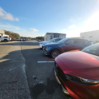 Lineup of new Mazdas.