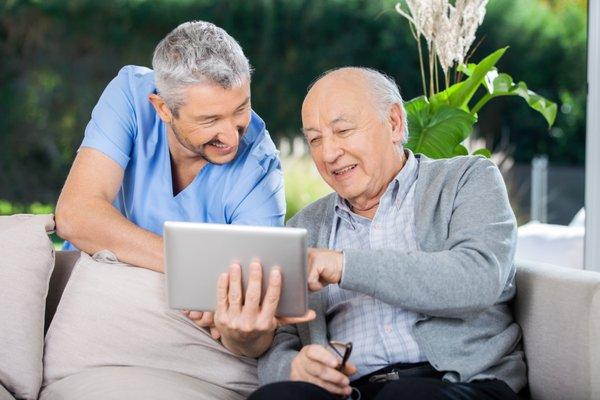 We use technology to foster connection and increase engagement with communities and family #videocalling  #socialconnection #homecare