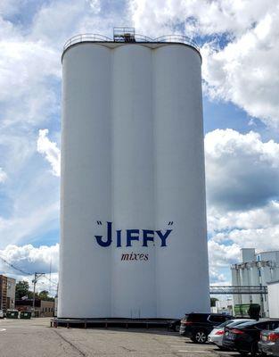 View of Jiffy Mix Storage Tower