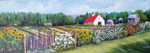 "Musterfield Farm" Original painting of this Colonial era farm in North Sutton, NH