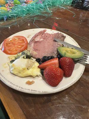 Prime Rib  Eggs Benedict  Fresh Fruit