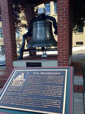 Portland Firefighters Park. They ring the bell once a year, 36 times, one time for each Portland fallen firefighter.