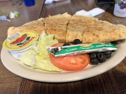 The Philly steak quesadilla. Really good and filling!