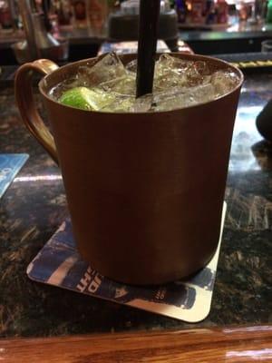 Moscow mule in a copper cup. Done right