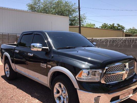 Great looking Dodge Ram done in 5% all around, 35% on the shield! Protect your investment!