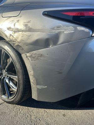 Car damage before taking to 323 auto collision