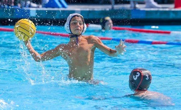 Nick scoring a goal at water polo