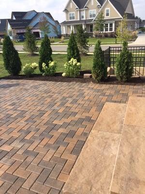 New patio with Holland Stone pavers