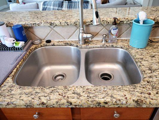 The sink is falling! We can reinstall a loose sink to your granite countertop, guaranteed to last!