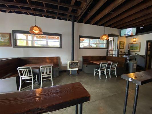 Indoor dining area.