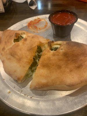 Spinach calzone