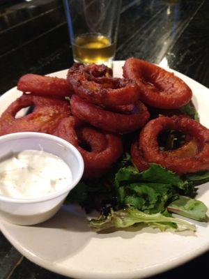 Tonight's special, spicy onion rings.