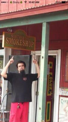 New sign at the smoke shop.