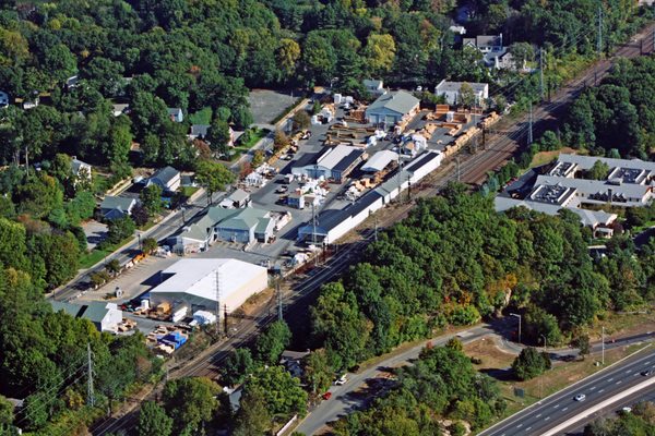 An aerial view of our Darien full-service location.