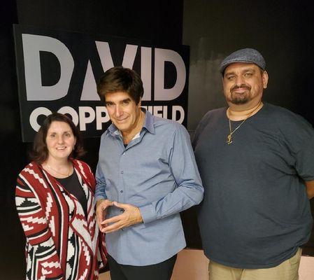 Me and my husband with his childhood illusionist hero, David Copperfield!!!