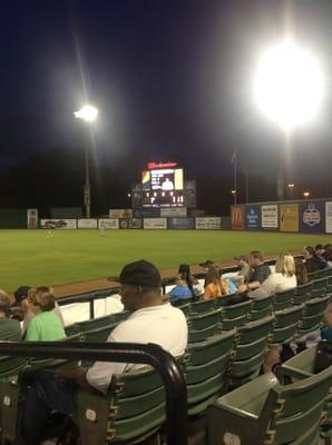 Photo taken 4/17/2015 - Hank Aaron Stadium scoreboard