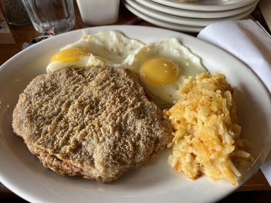 Son's dad's dad's (grandpa) Country Fried Breakfast