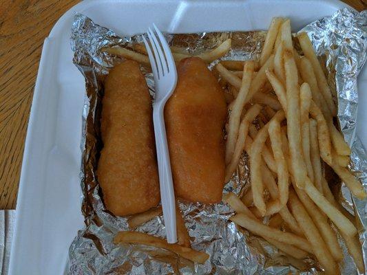 2 piece halibut and fries