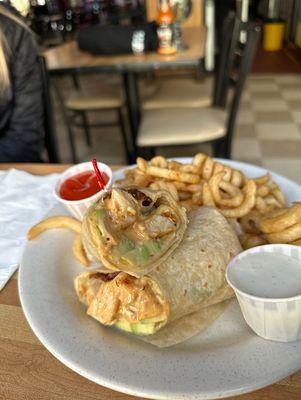 Chicken "d" lite in a wrap.