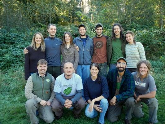 Alderleaf Wilderness College staff and apprentices October 2012