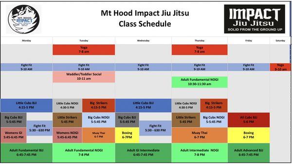 Our schedule