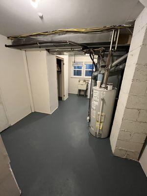 Basement full painting and floor coating