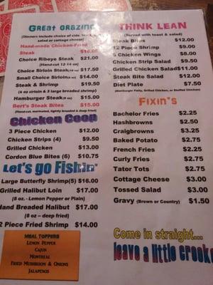 Menu front