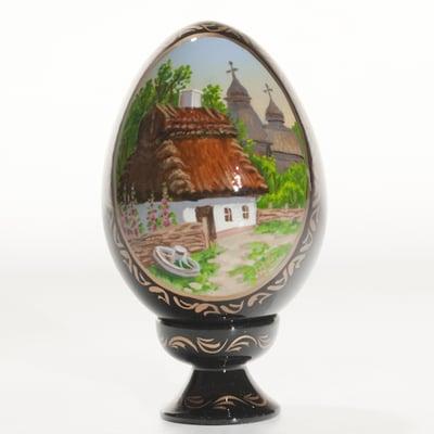 Miniature Painted Wooden Egg