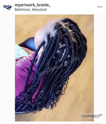 Mid back Faux locs #locs #faux