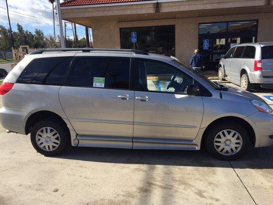 Mom & Dad's van!  They are soooo thrilled!!!  2009 Toyota Sienna with powered ramp out the side door.