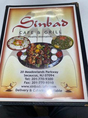 Front of menu.