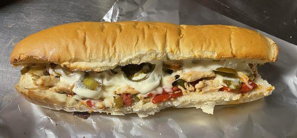 The Justin hoagie (chicken Philly w jalapeños)