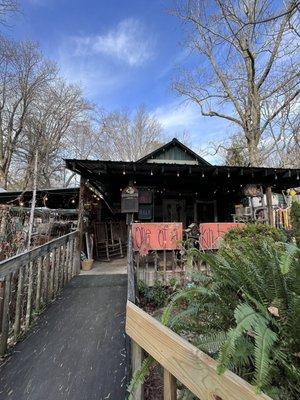 The entrance to the Wildflower Cafe.