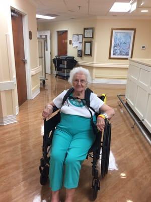 Mom was released from Burke Health and Rehab center today!