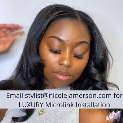 Microlink extensions are the style of the summer. Email us to set up a consultation.