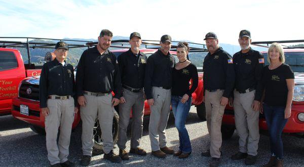 Your Gold Miner Pest Control team.  Serving Placer, Nevada, and portions of El Dorado counties since 1994.