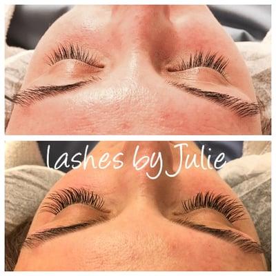 Lash Extensions done by Licensed Esthetician Julie Swendiman