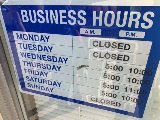 Business hours