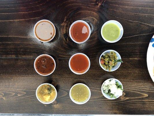 The different salsas