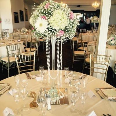 My romantic and beautiful tall centerpieces!