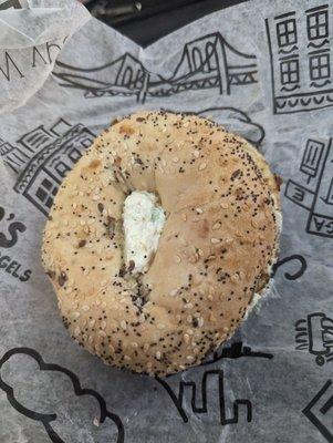 Bagel and cream cheese