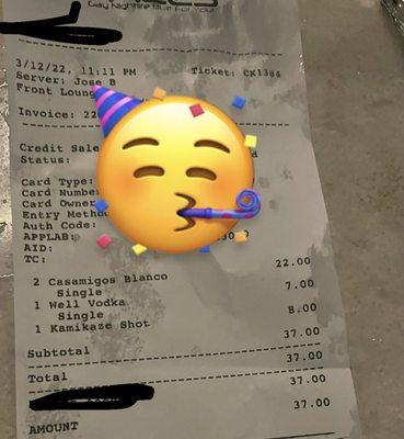 4 drinks were less than $40