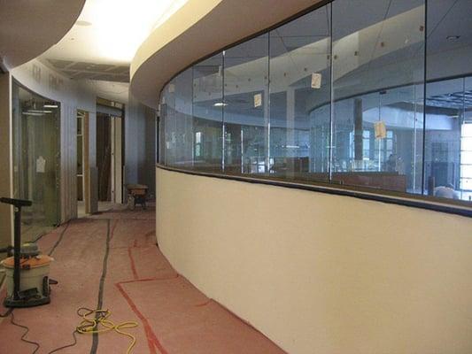 Commercial glass installation