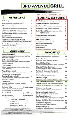 Check out our NEW MENU!!