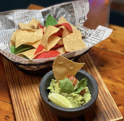 Guacamole and chips