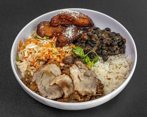 Pernil rice bowl