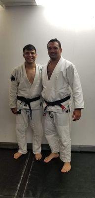 Head Instructor Chance Braud on Left With his coach Derrick Breaux on right