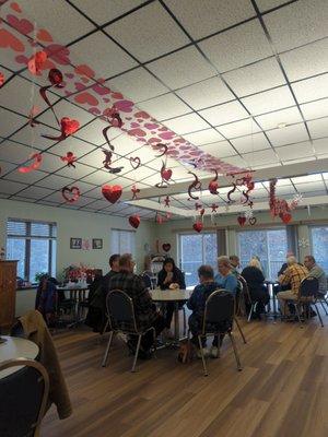 All ready for Valentine's day; The Grafton Senior Center hosts create every day! Come play!